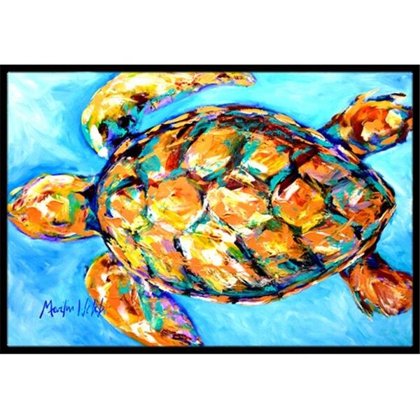 Carolines Treasures Carolines Treasures MW1150MAT 18 x 27 In. Sand Dance Turtle Indoor or Outdoor Mat MW1150MAT - main